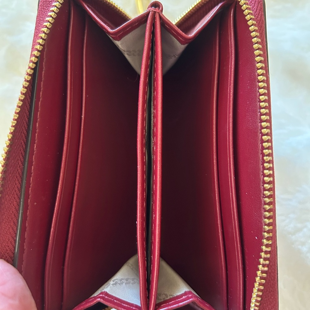 Michael Kors Small Cherry Metallic Wallet - Picture 7 of 7